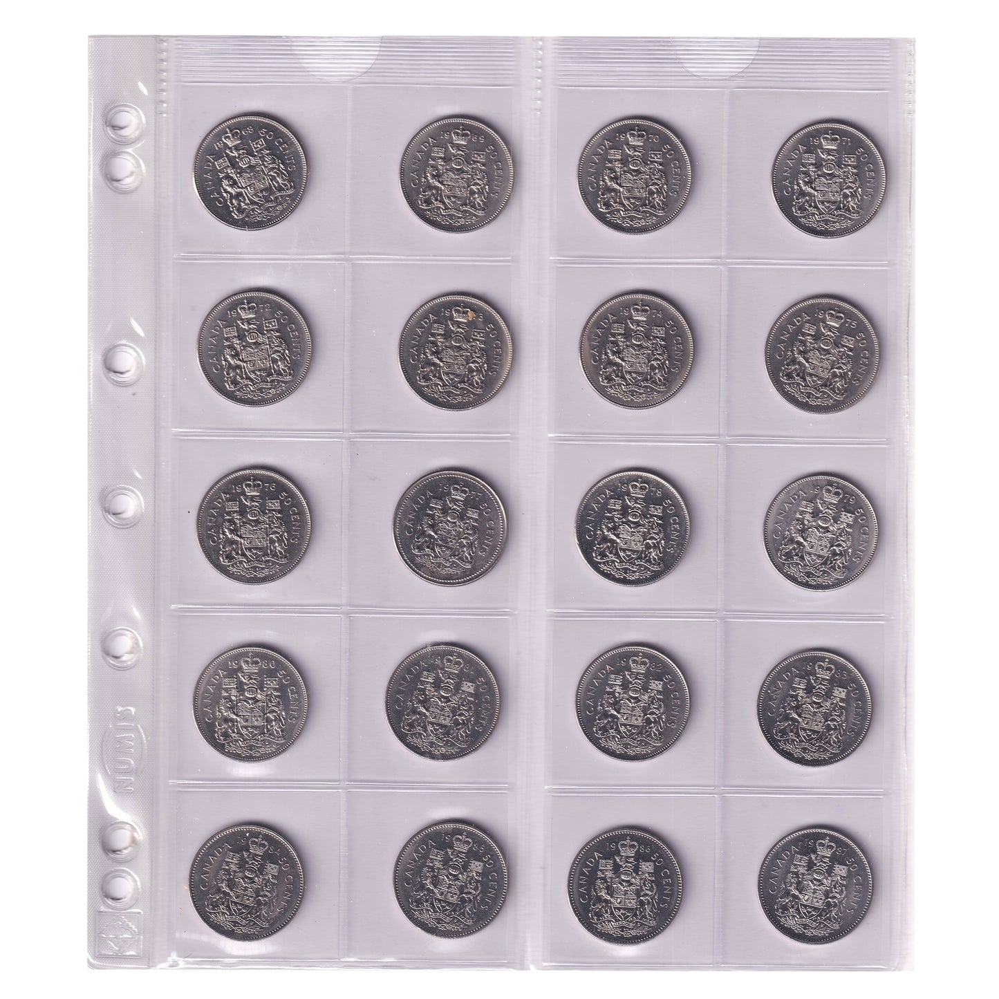 Estate Lot of 75x 1968-2021 Canada Dollars & 50-Cents in Deluxe Album