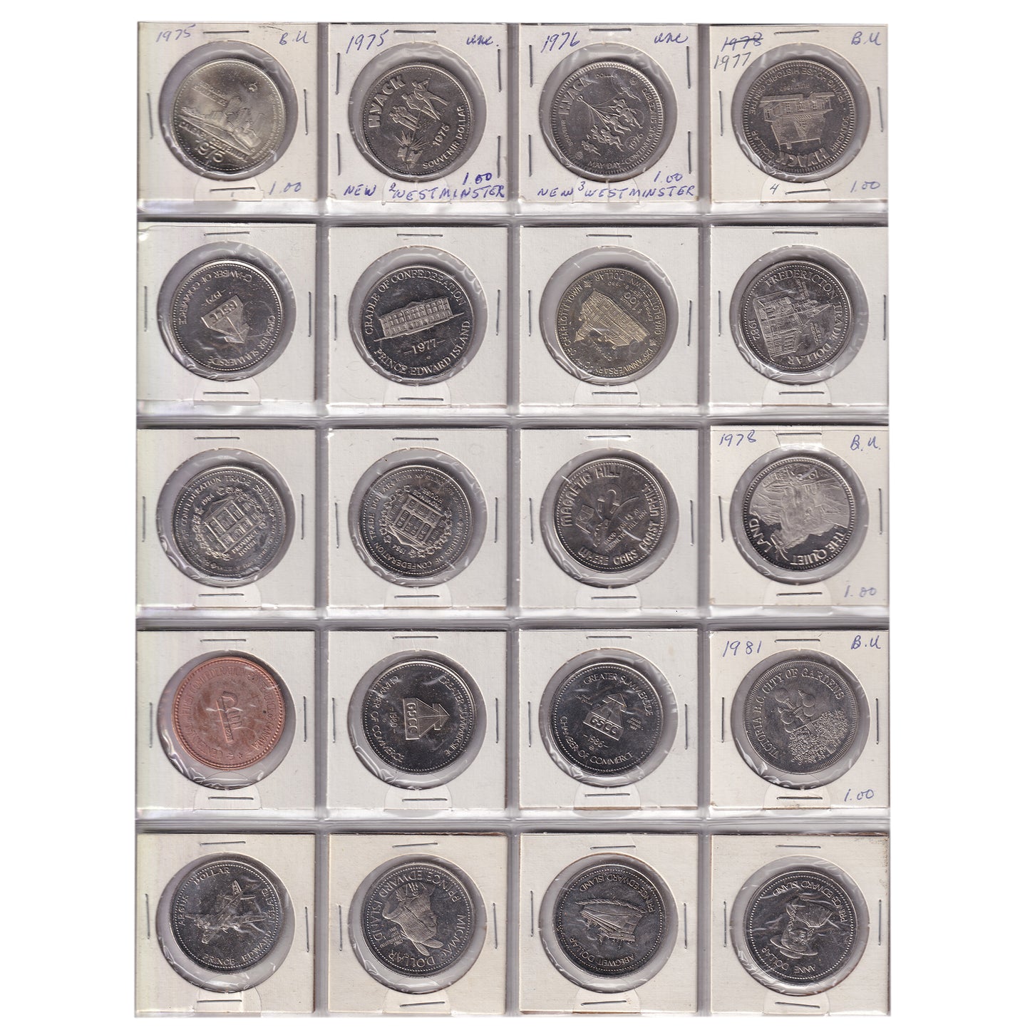 Group Lot of 60x Canada, USA & World Tokens, 60pcs
