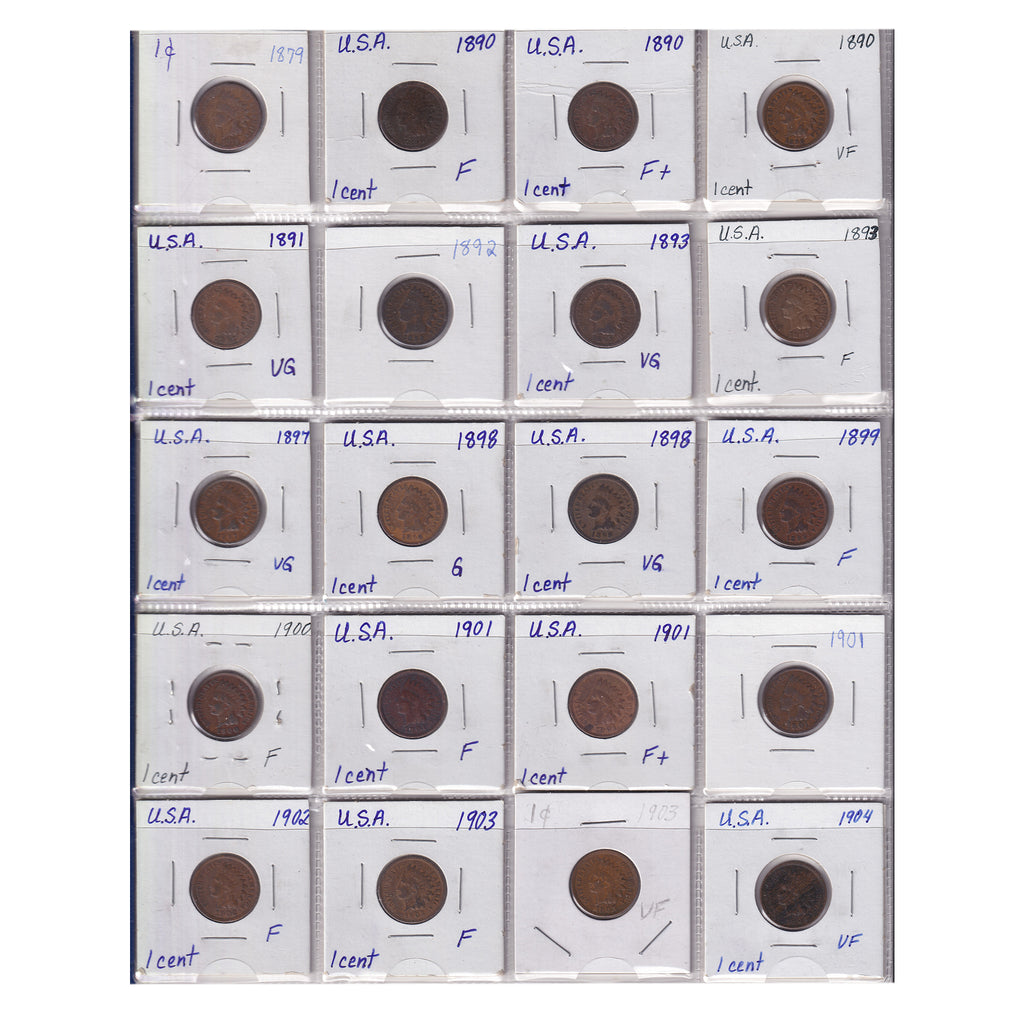 Group Lot of 84x 1879-1978 USA Cents, 84pcs