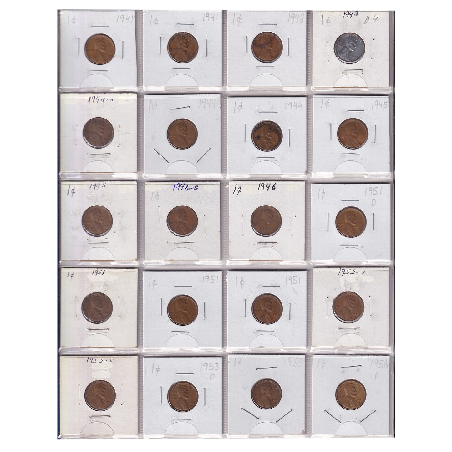 Group Lot of 84x 1879-1978 USA Cents, 84pcs