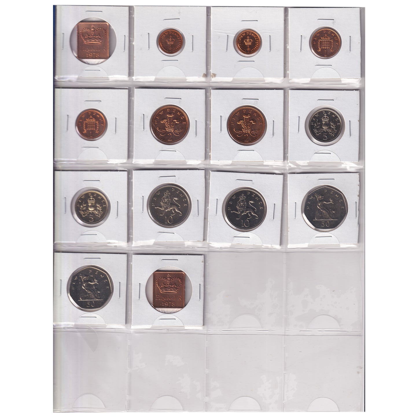 Estate Lot of 158x 1967-1992 Great Britain Coins Broken from UK Proof Sets in Red Binder