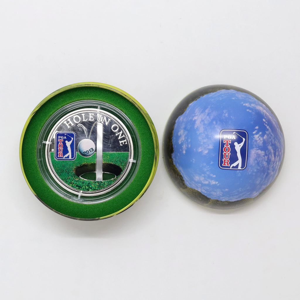 Cook Islands 2013 $5 PGA Tour Hole in One .999 Fine Silver in Case (No Tax) scratches