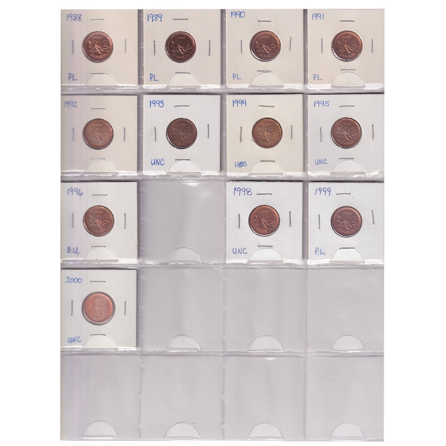 Estate Lot of 156x 1920-2005 Canada 1-cents & 5-cents in Black Binder
