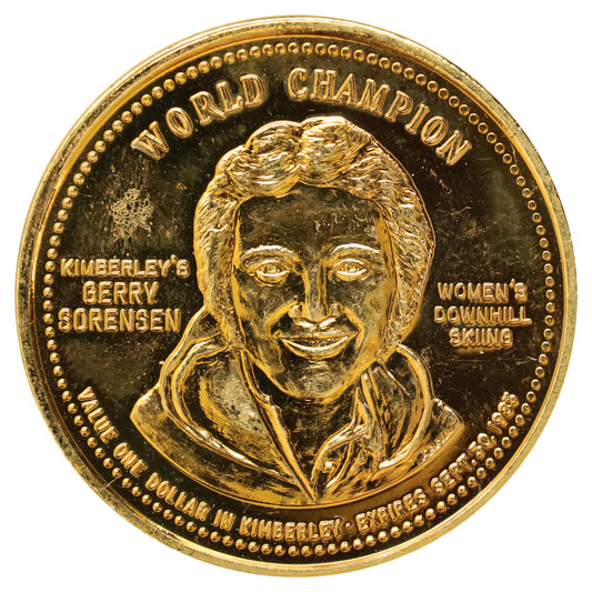 1983 Kimberley, BC, Gerry Sorensen Alpine Skiing Rocky Mountain Thaler Medallion