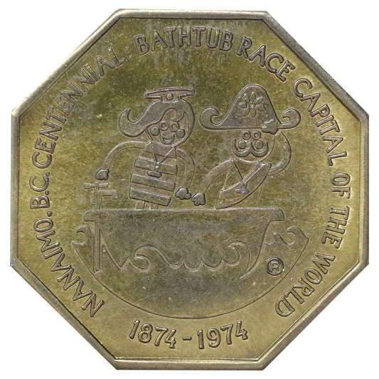 1974 Nanaimo, BC, 8th Annual Bathtub Race Commemorative Dollar Token