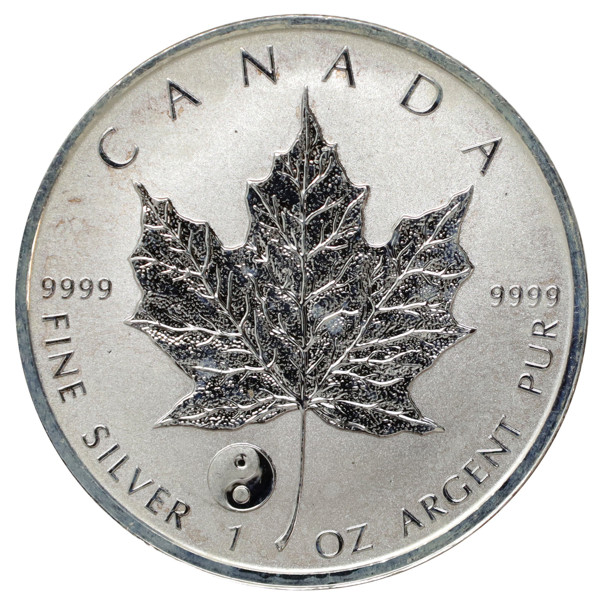 2016 Canada $5 Yin Yang Privy Silver Maple Leaf (No Tax) toned