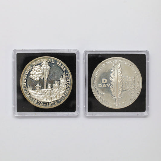 Pair of 1969 & 1972 USA Sterling Silver Commemorative Coins, 2pcs (issues)
