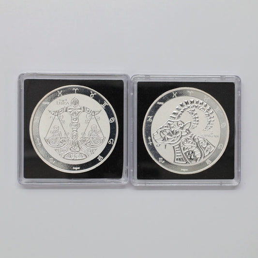 Pair of Tokelau 2021 $5 Zodiac Series 1oz. Fine Silver Coins, 2pcs (No Tax) issues