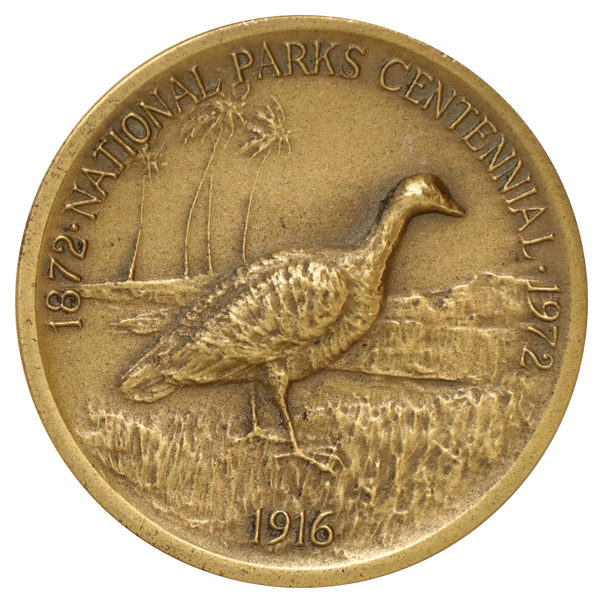 1972 USA Hawaii Volcanoes National Park Centennial Souvenir Medallion
