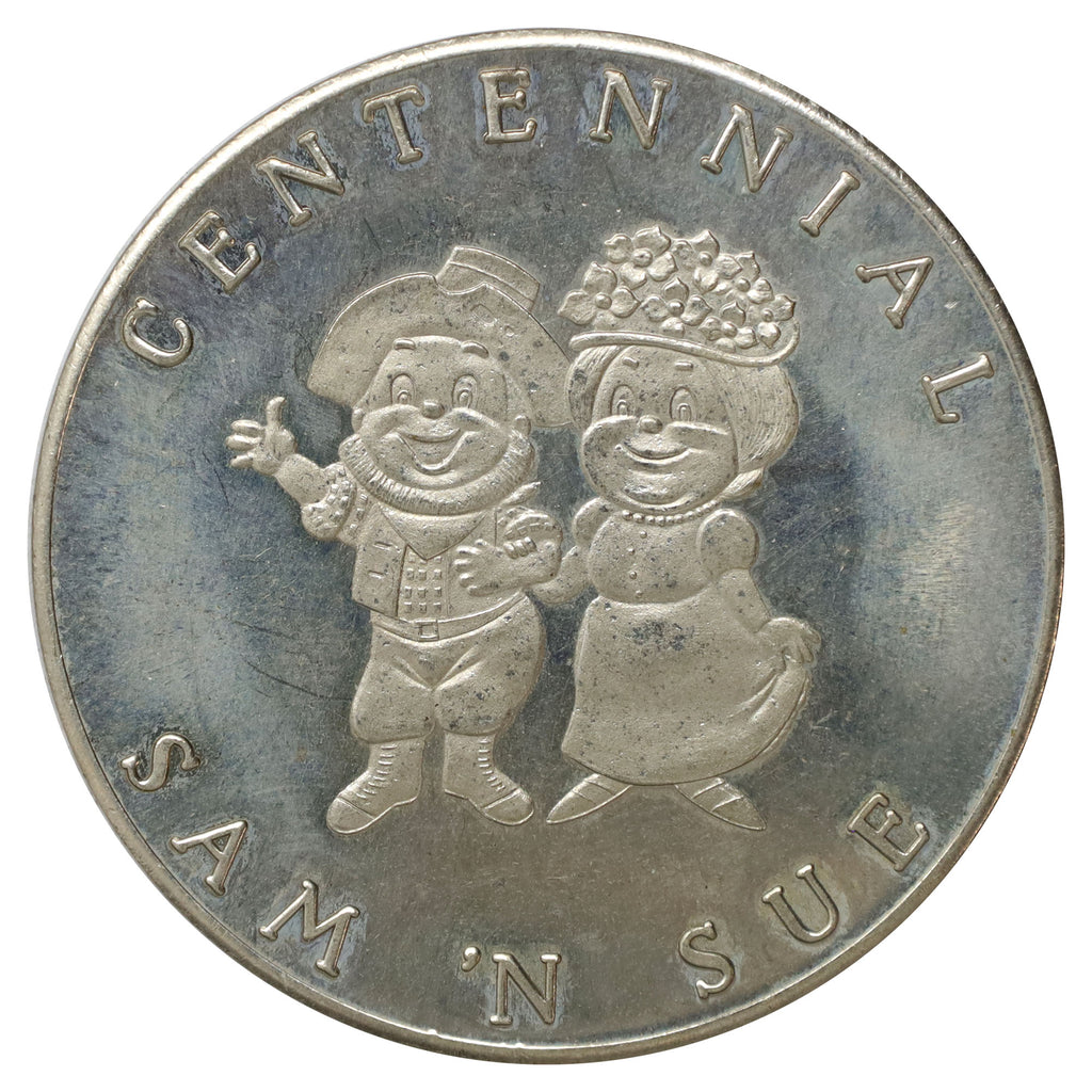 1967 Canada Vancouver Island Sam 'N' Sue Double Centennial Commemorative Token