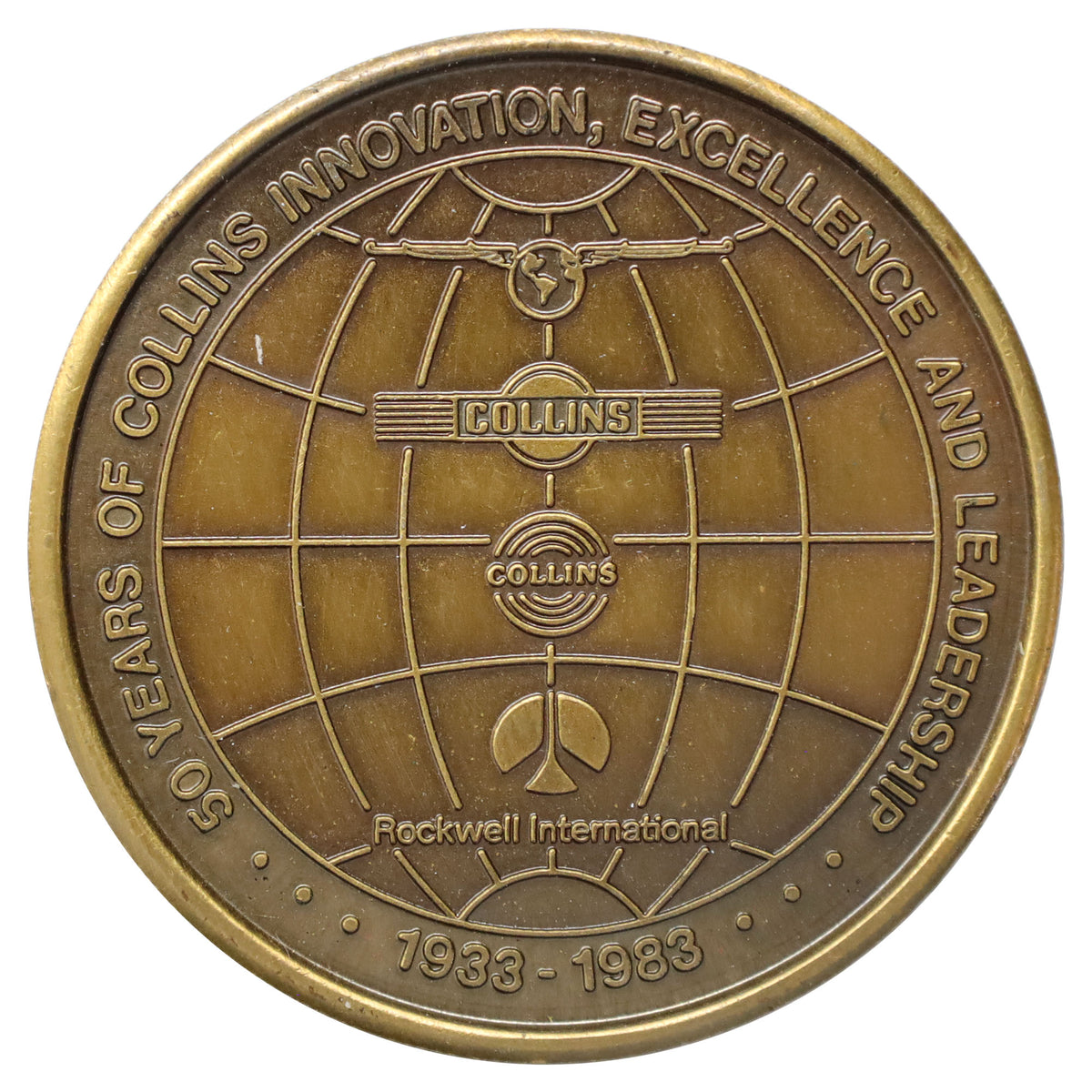 1983 USA Rockwell Collins, Inc. 50th Anniversary Medallion