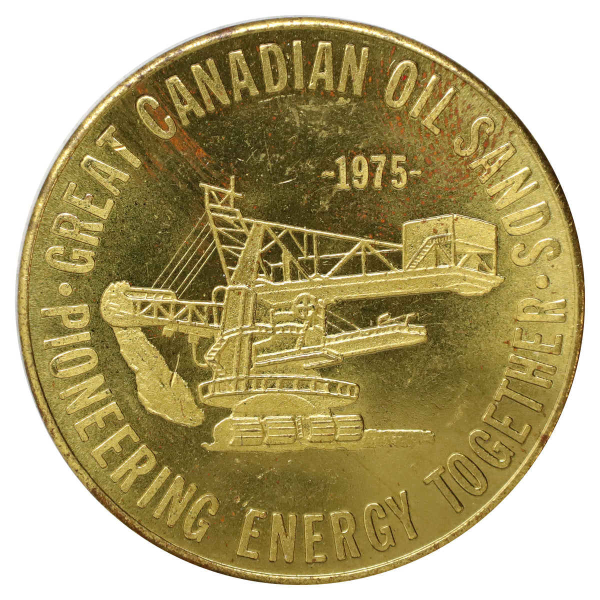 1975 Canada Great Canadian Oil Sands Ltd. "Pioneering Energy Together" Medallion