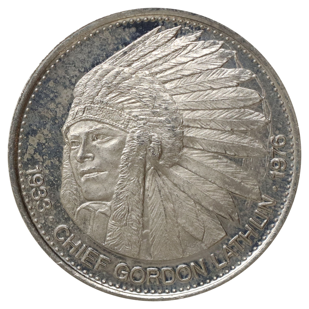 1978 Winnipeg, MB, Cree Red River "Indian Dollar" Chief Gordon Lathlin Dollar Token