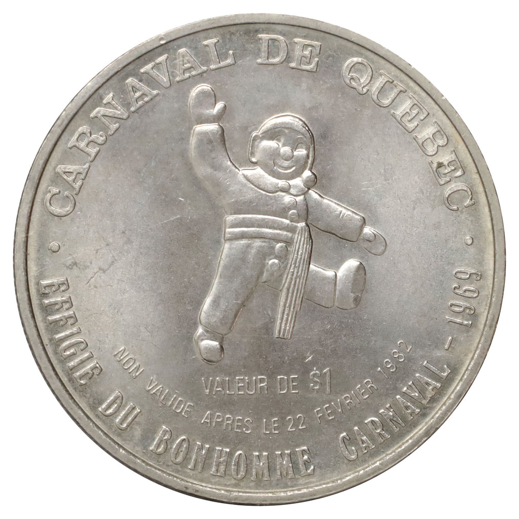 1982 Canada Carnaval de Quebec 1969 Bonhomme Souvenir Token