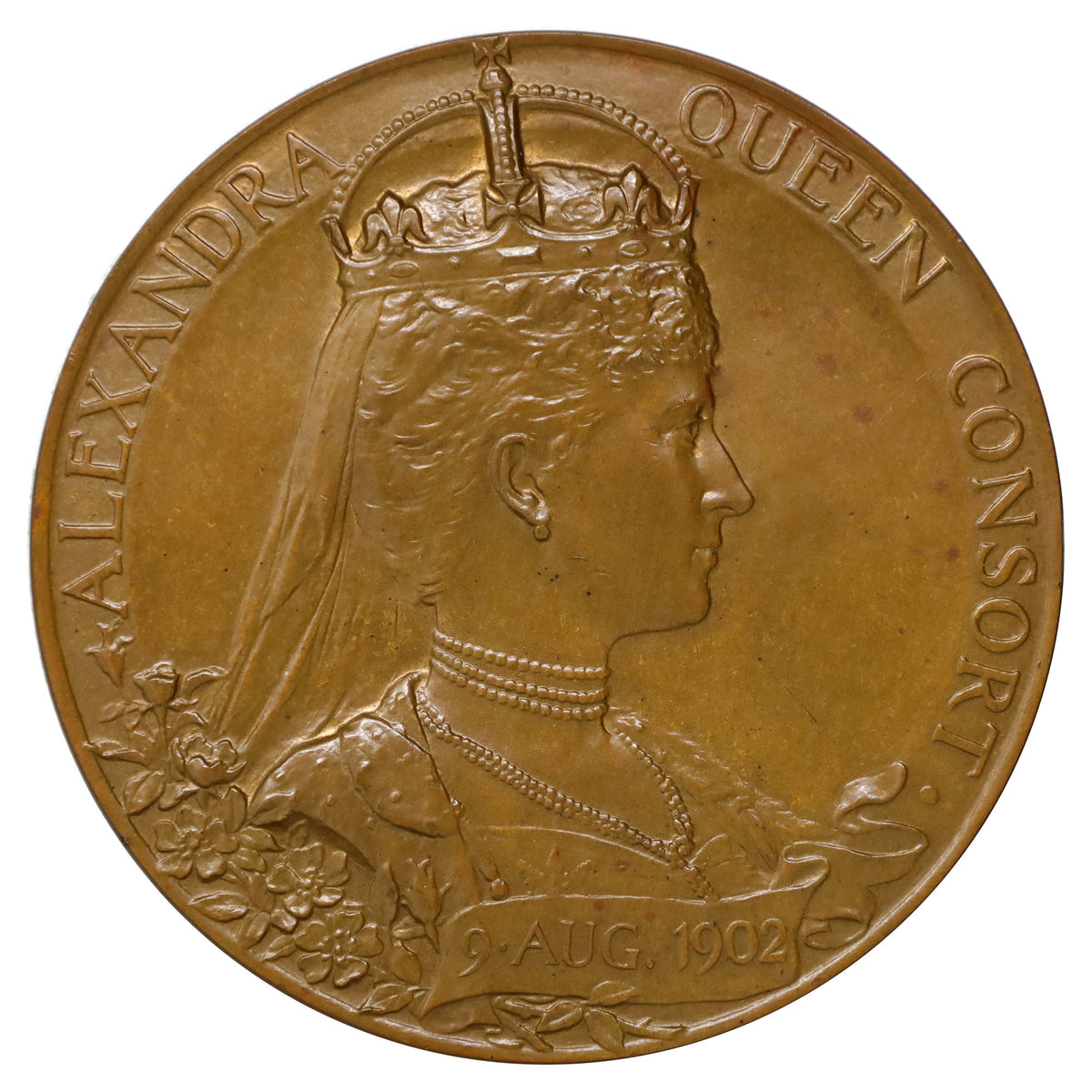 Great Britain 1902 Edward VII Coronation Medal with Original Case (wear)
