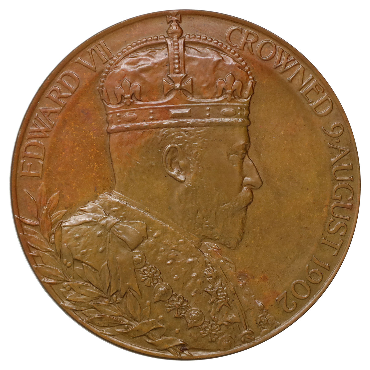 Great Britain 1902 Edward VII Coronation Medal with Original Case (wear)