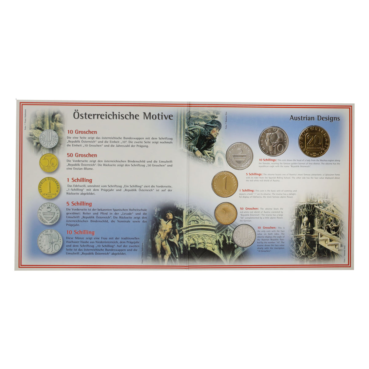 Austria 1997 6-Coin Mint Set (light wear)