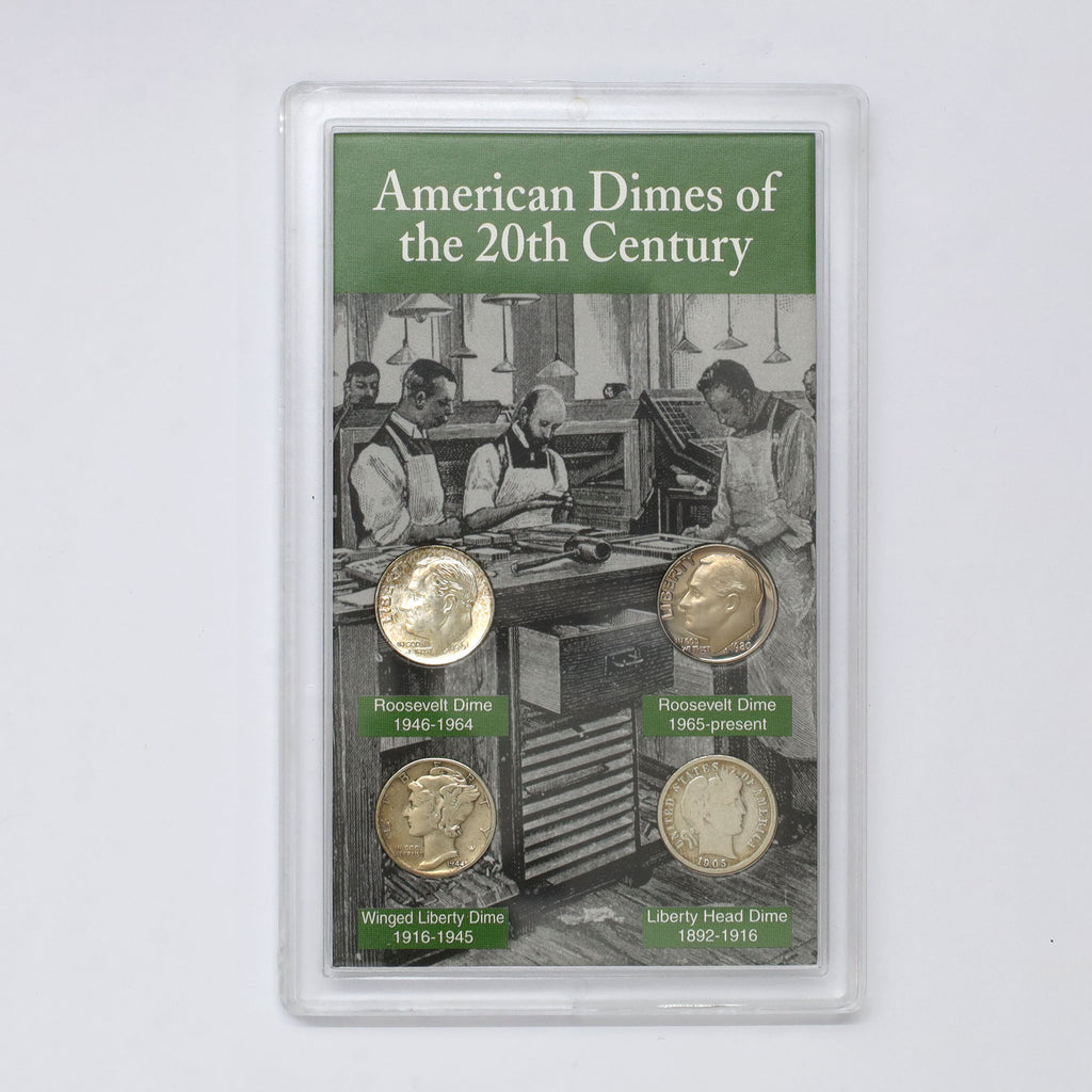 USA American Dimes of the 20th Century 4-Coin Novelty Set (light wear)