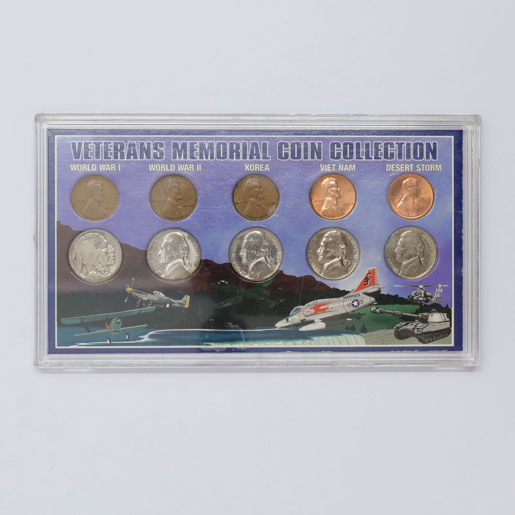 USA Veterans Memorial Coin Collection 10-Coin Novelty Set (light wear)