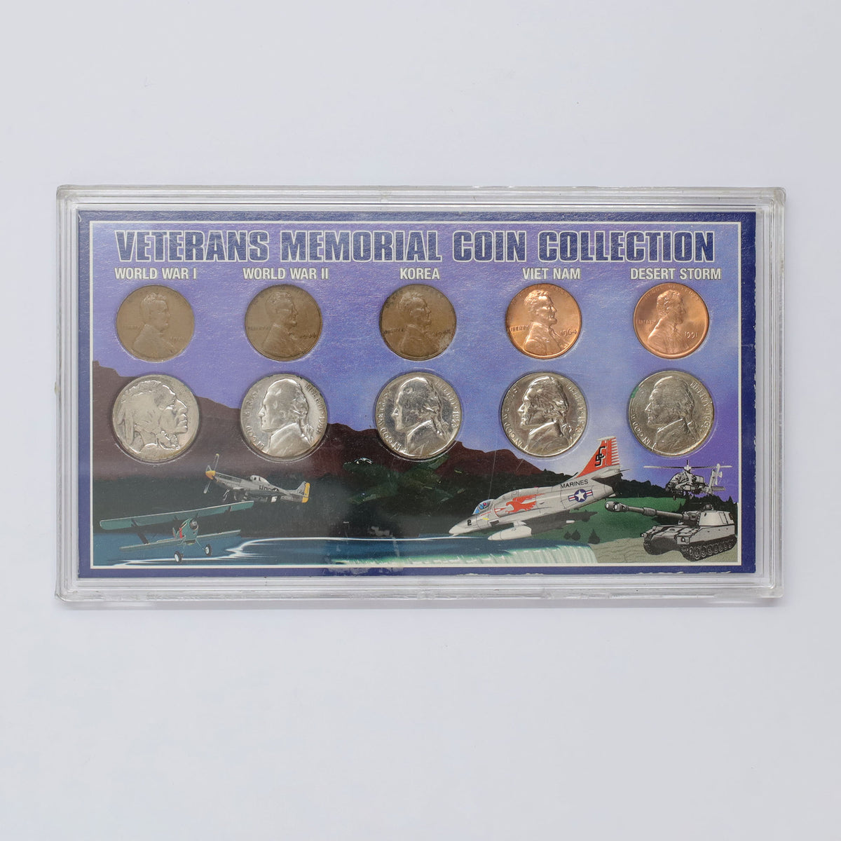 USA Veterans Memorial Coin Collection 10-Coin Novelty Set (light wear)