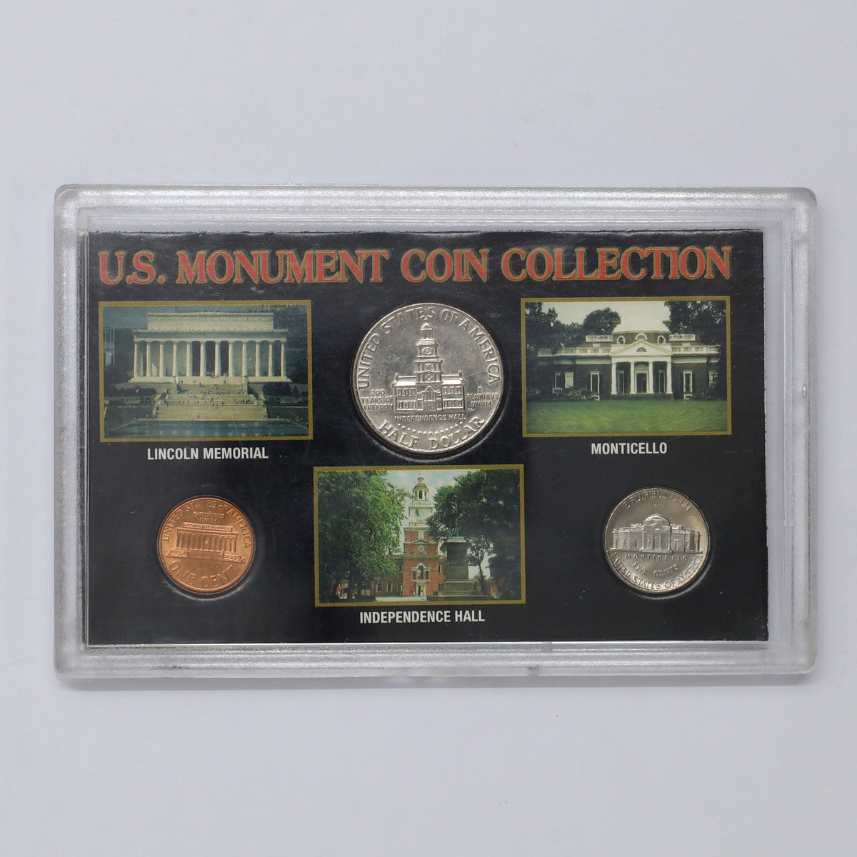 USA Morgan Mint U.S. Monument Coin Collection 3-Coin Novelty Set (light wear)