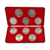 SCARCE 1977 Air Canada "Wings Across Time" 10-Coin Medallion Set in Original Case (wear)