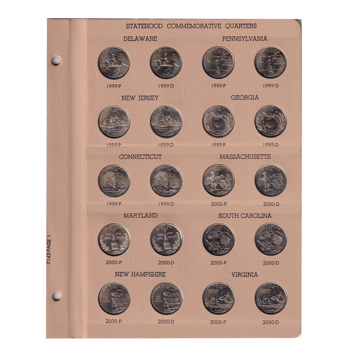 Estate Lot of 100x 1999-2008 USA 50 State Quarters in Album