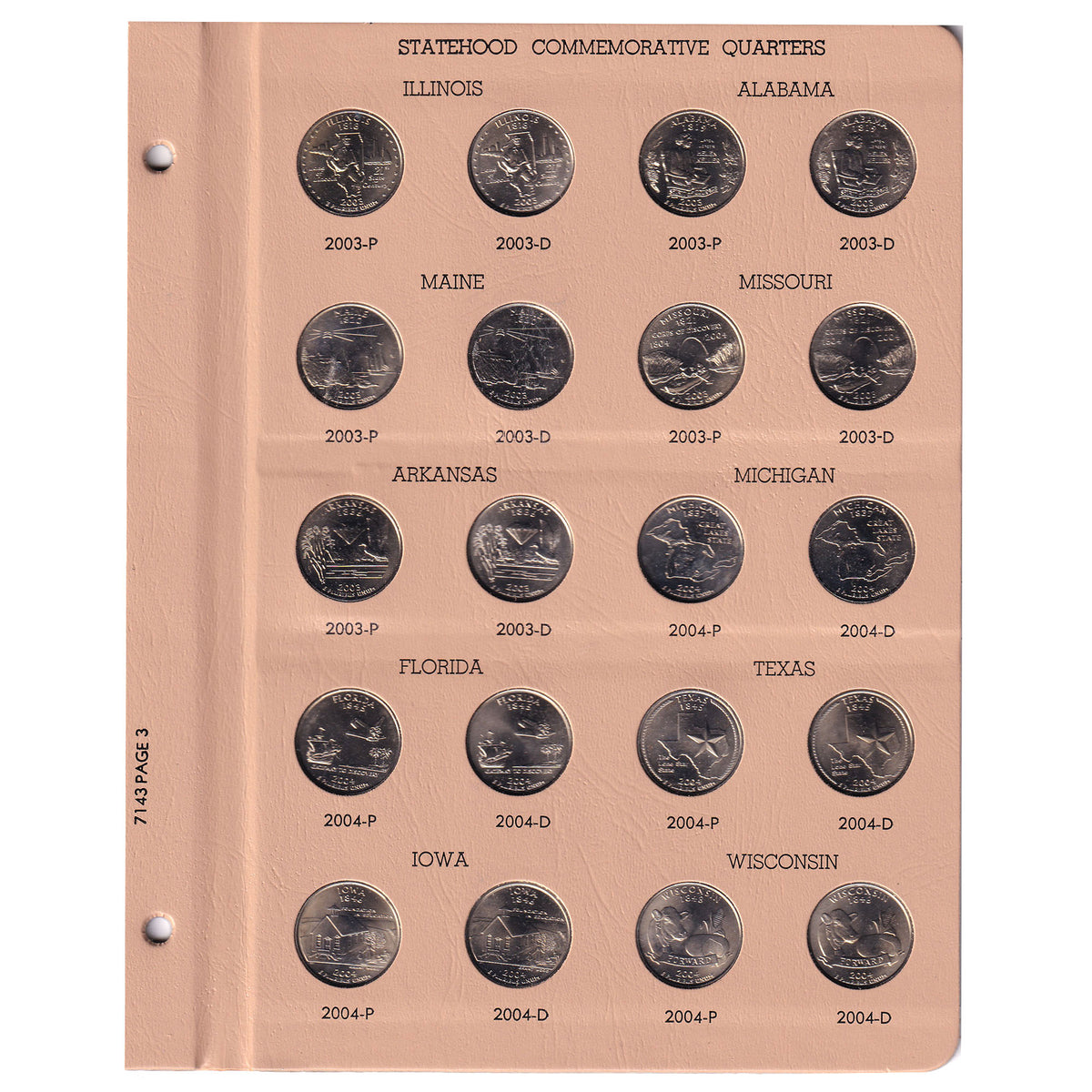 Estate Lot of 100x 1999-2008 USA 50 State Quarters in Album