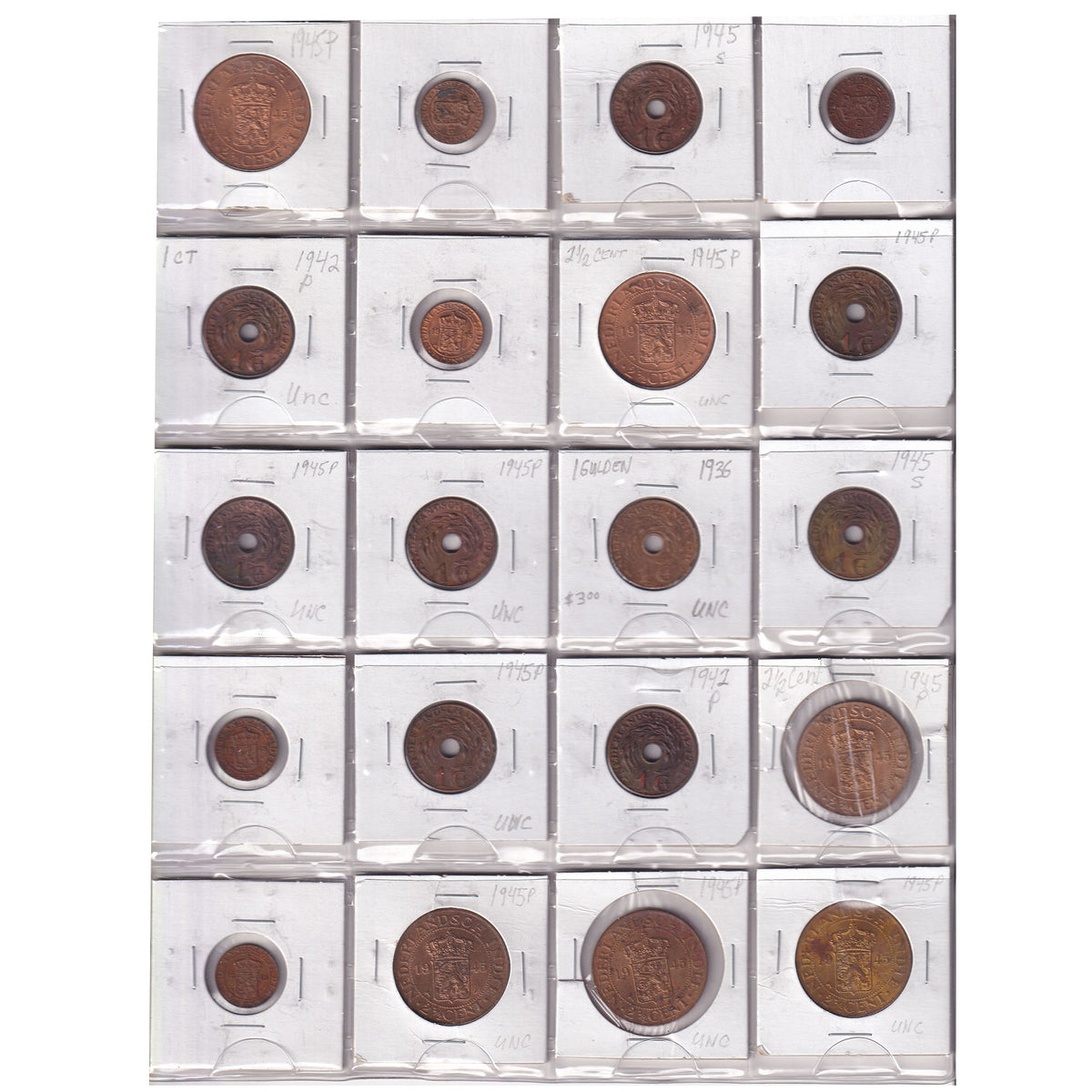 Group Lot of 43x Dutch East Indies 1936-1945 Decimal, 43pcs