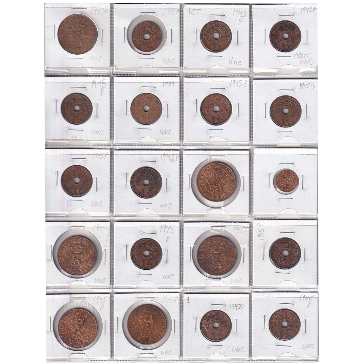 Group Lot of 43x Dutch East Indies 1936-1945 Decimal, 43pcs