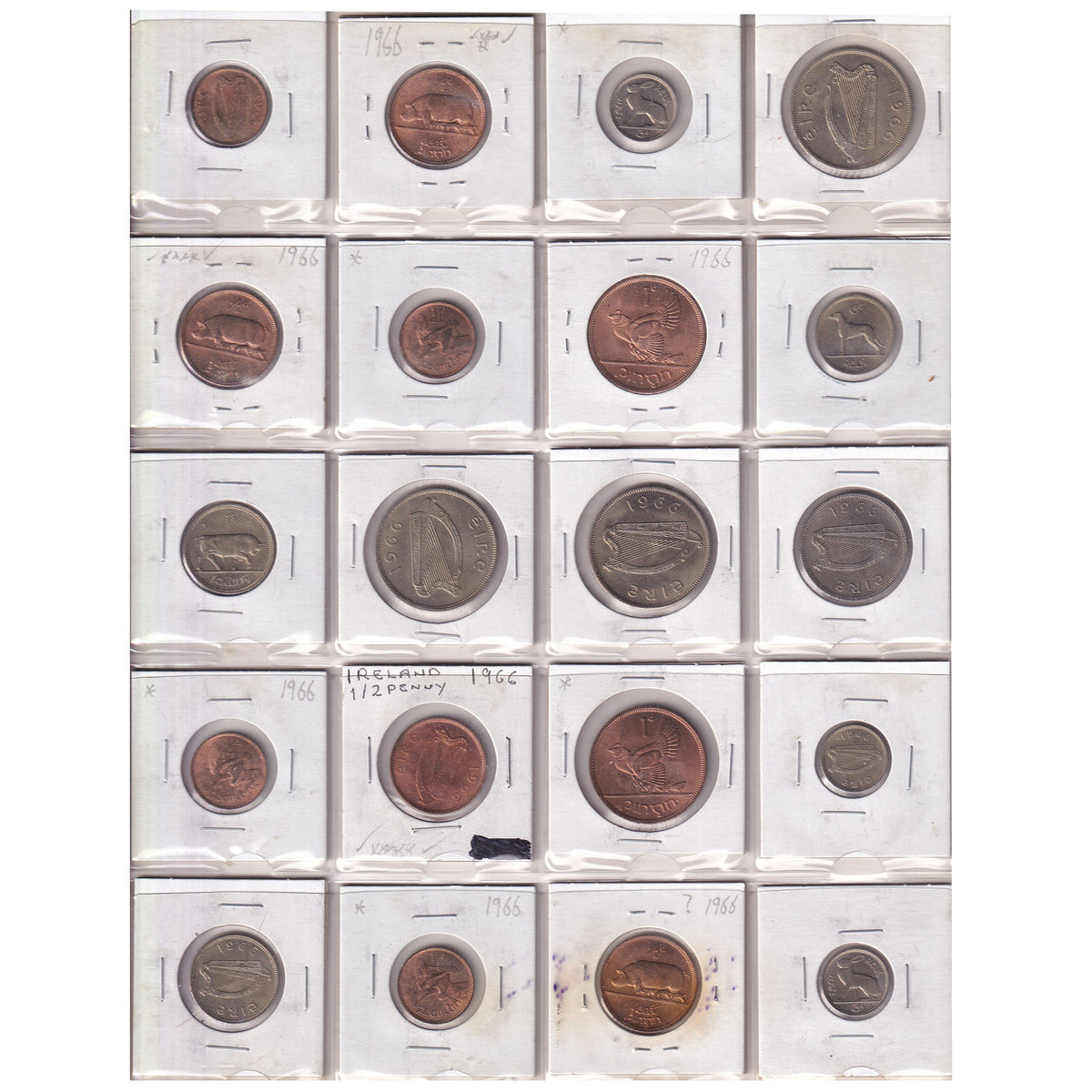 Group Lot of 76x Ireland 1961-1992 Decimal, 76pcs