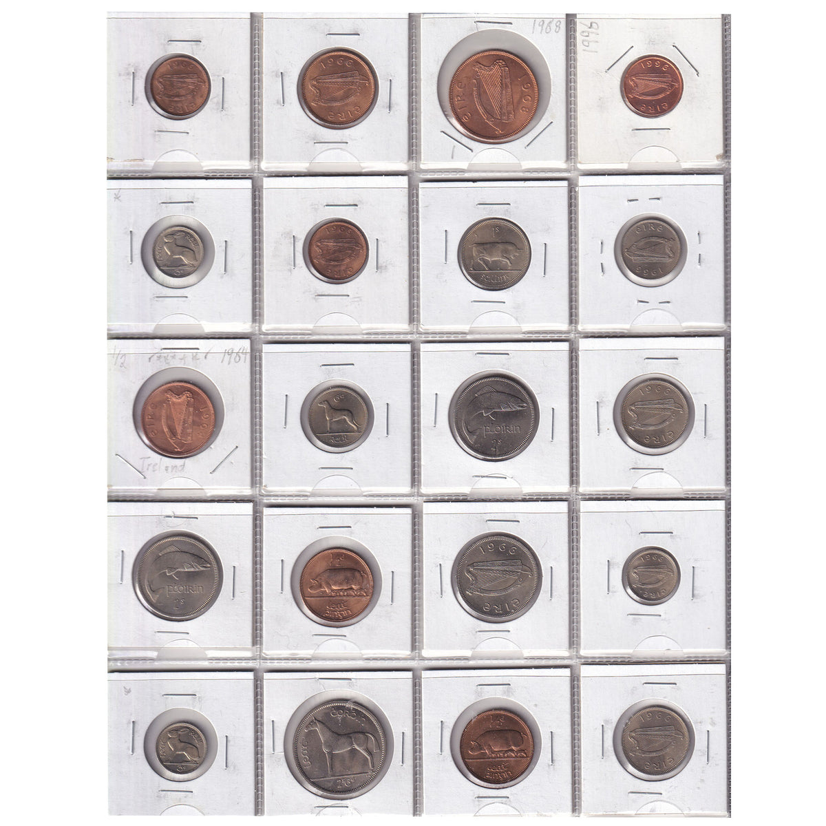 Group Lot of 76x Ireland 1961-1992 Decimal, 76pcs