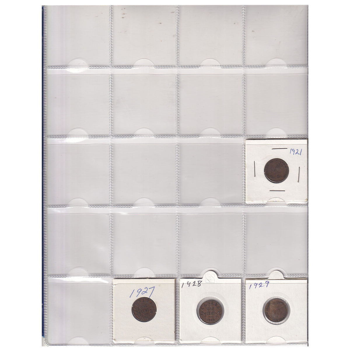 Estate Lot of 107x 1902-1980 Canada 1-cents in Black and White Binder (sold as-is)