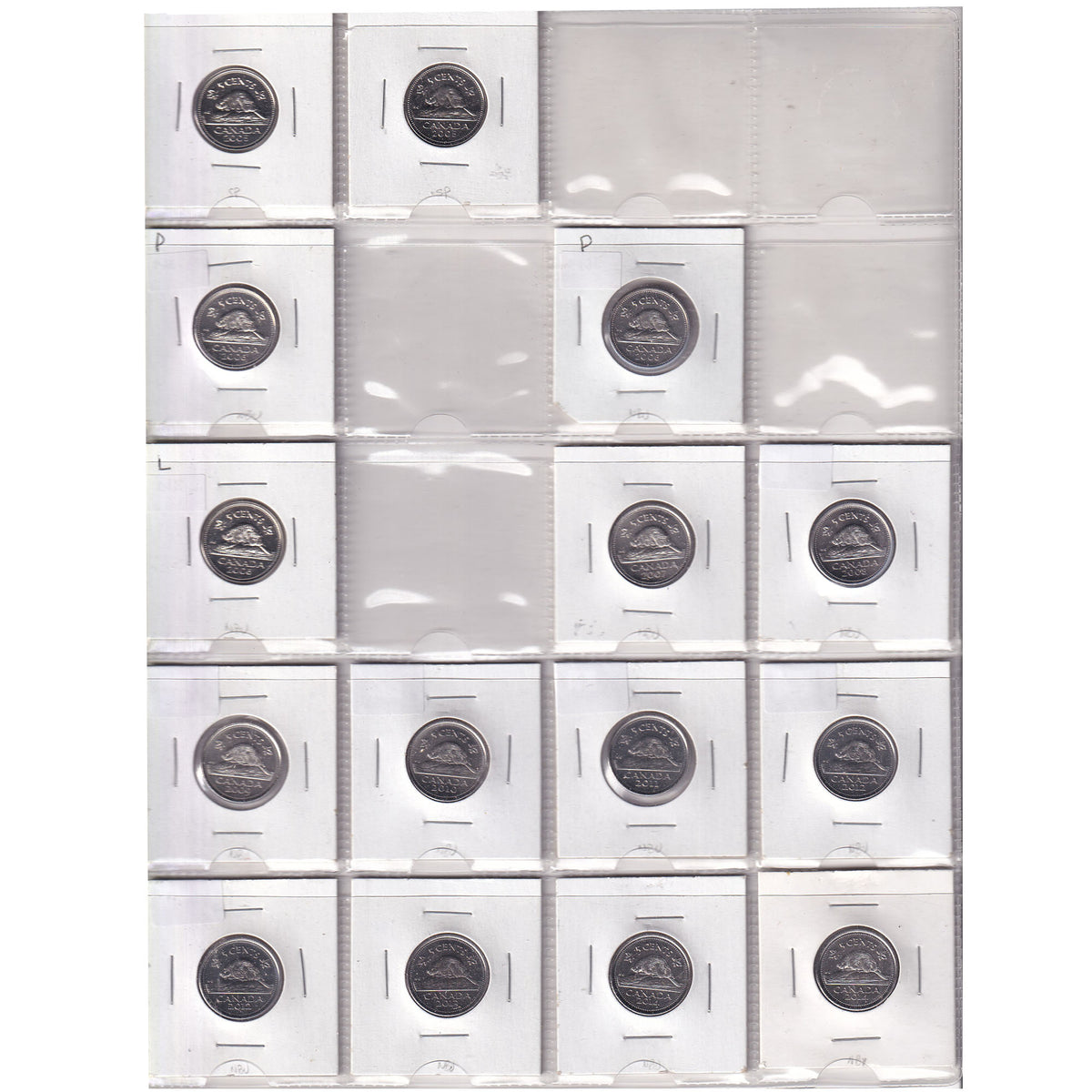 Estate Lot of 199x 1922-2018 Canada 5-cents in Black Binder (sold as-is)