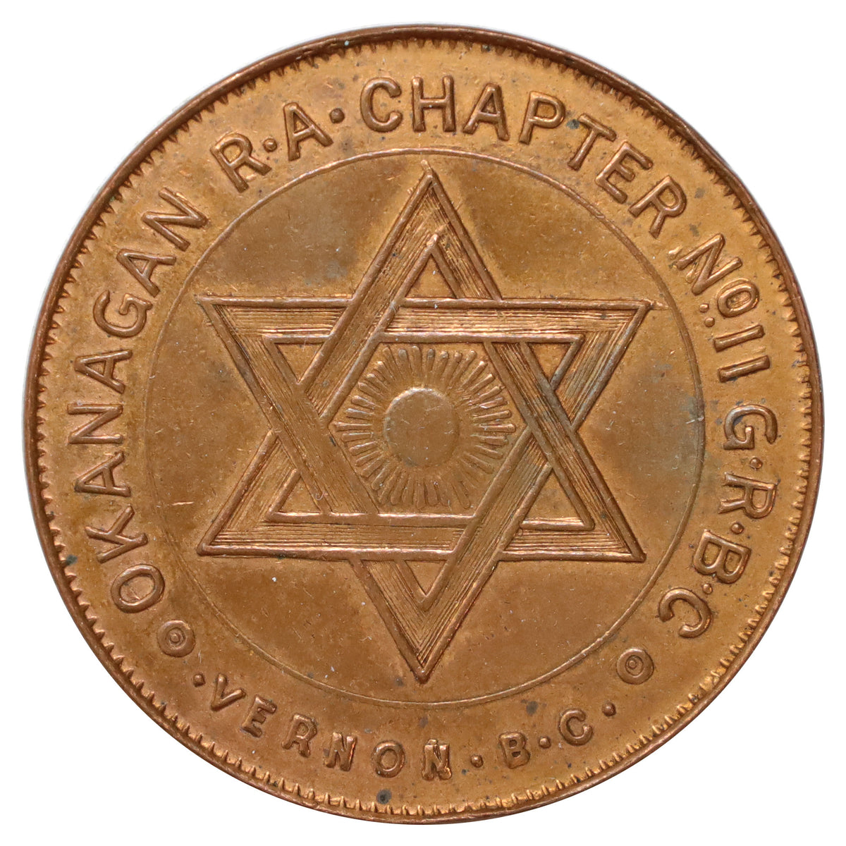 Canada Vernon, BC, Okanagan R.A. Chapter No. 11 Masonic Penny