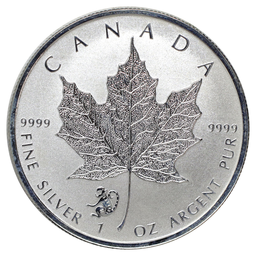2016 Canada $5 Monkey Privy 1 oz. Silver Maple Leaf (No Tax) coin only, toned