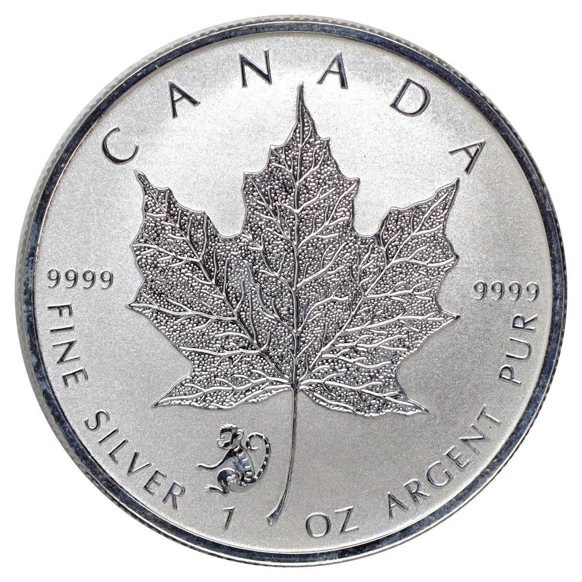 2016 Canada $5 Monkey Privy 1 oz. Silver Maple Leaf (No Tax) coin only, toned