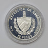 Cuba 2005 10 Peso Cuban Tobacco .999 Silver Coin in Case (No Tax) light wear