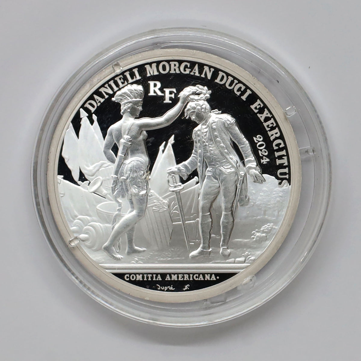 France 2024 20 Euro American Battle of Cowpens .999 Silver in Case (No Tax) minor wear