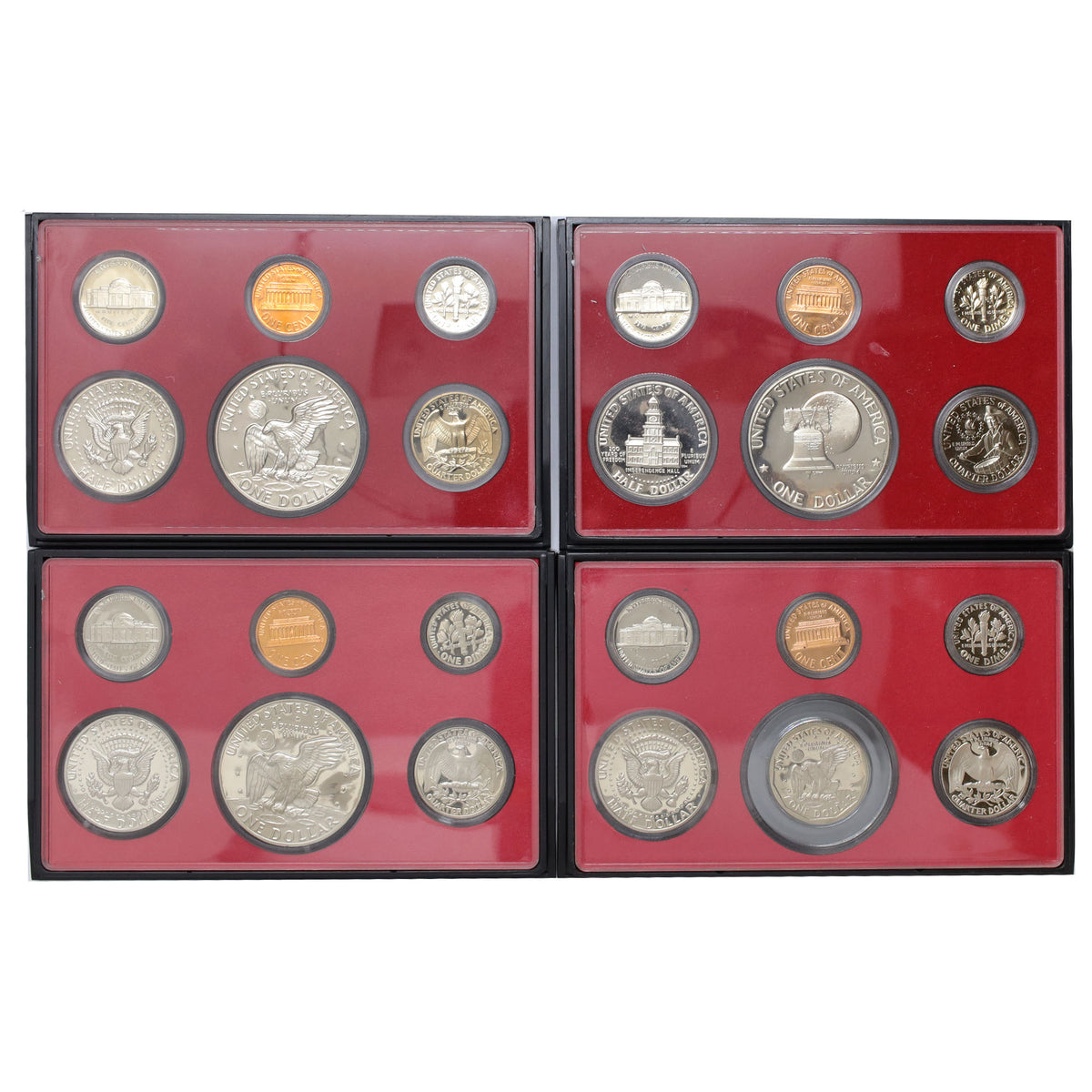 Lot of 4x 1976-1979 USA Proof Sets, 4pcs (issues)