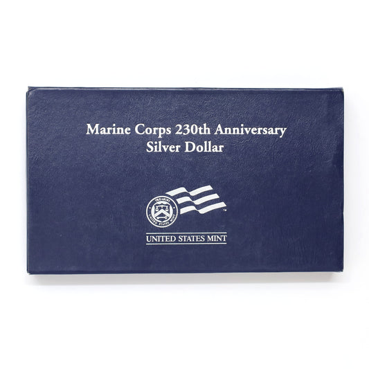 2005 USA Marine Corps 230th Anniversary .900 Proof Silver Dollar (minor issues)