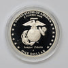 2005 USA Marine Corps 230th Anniversary .900 Proof Silver Dollar (minor issues)