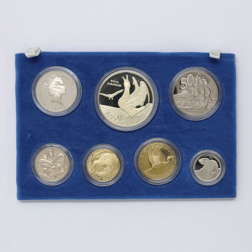 New Zealand 1998 Albatross 7-Coin Proof Set (minor wear)