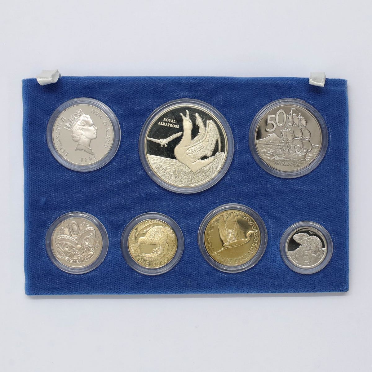 New Zealand 1998 Albatross 7-Coin Proof Set (minor wear)