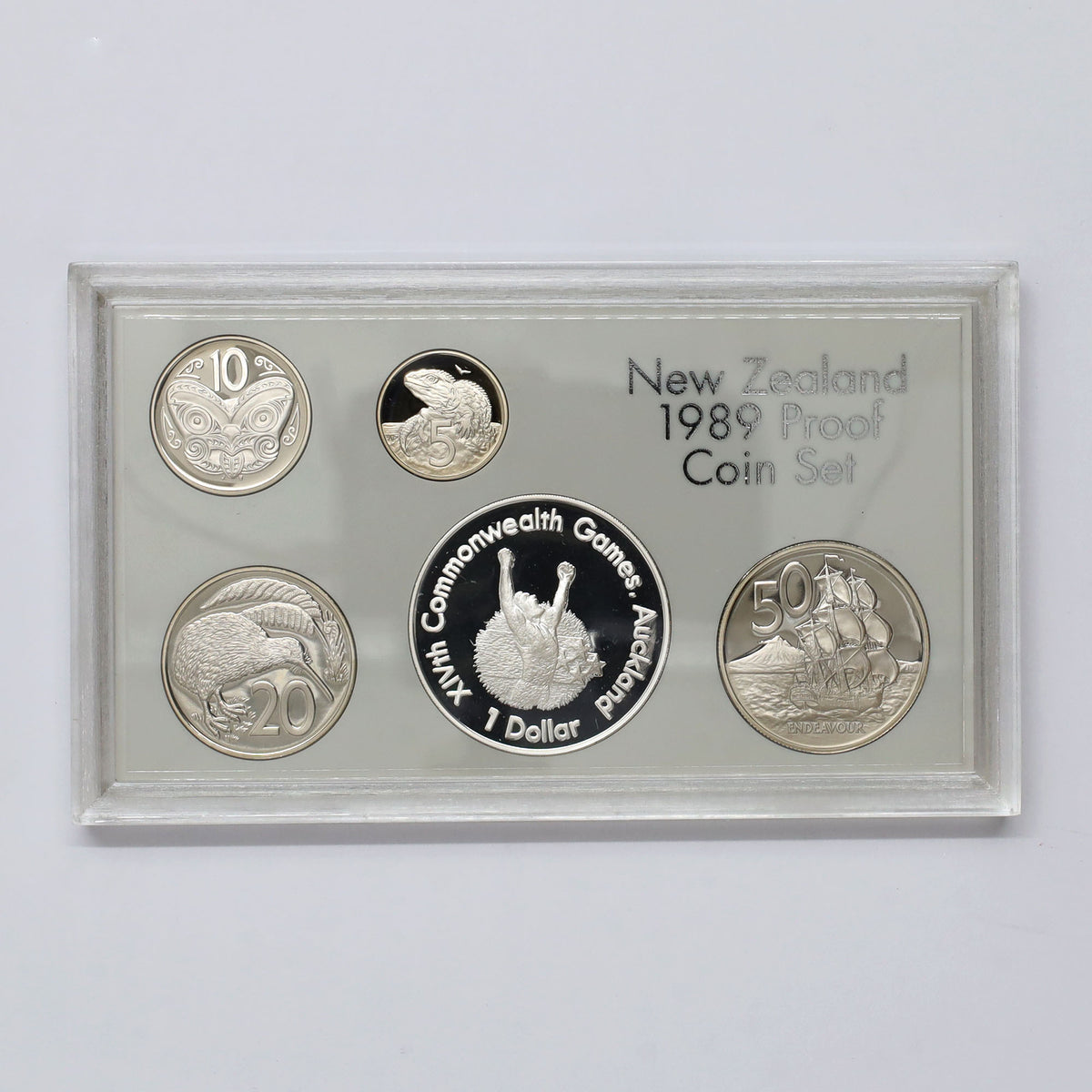 New Zealand 1989 5-Coin Proof Set (minor wear)