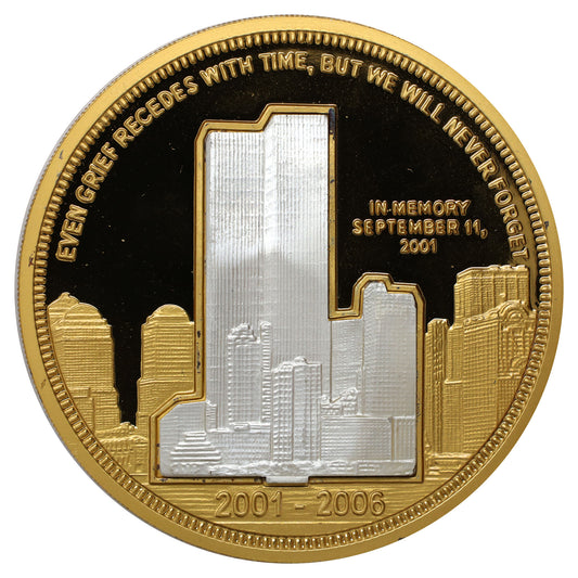 2006 USA 5th Anniversary of 9/11 Twin Towers Commemorative Medal in Case