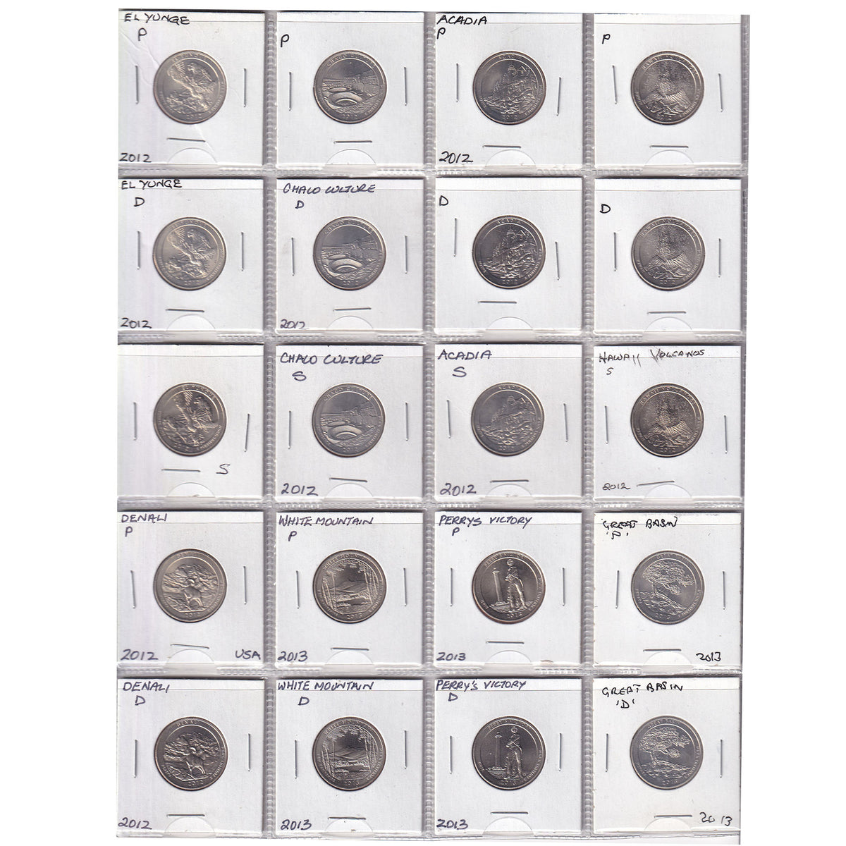 Estate Lot of 276x USA Quarters, Statehood, Territories & National Parks, in Pink Binder