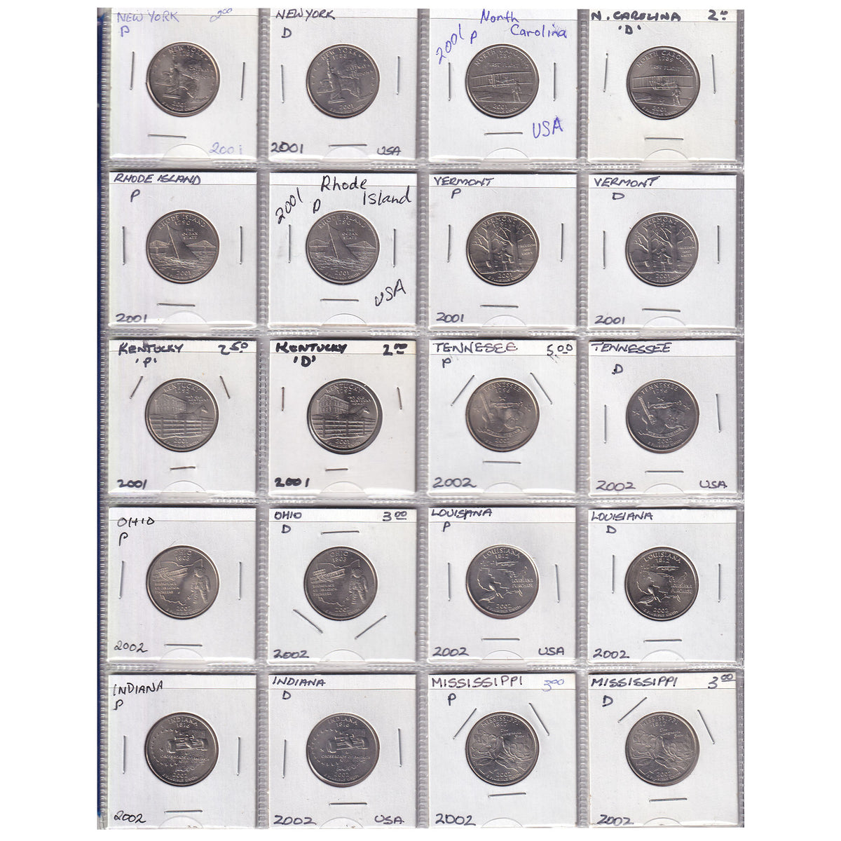 Estate Lot of 276x USA Quarters, Statehood, Territories & National Parks, in Pink Binder