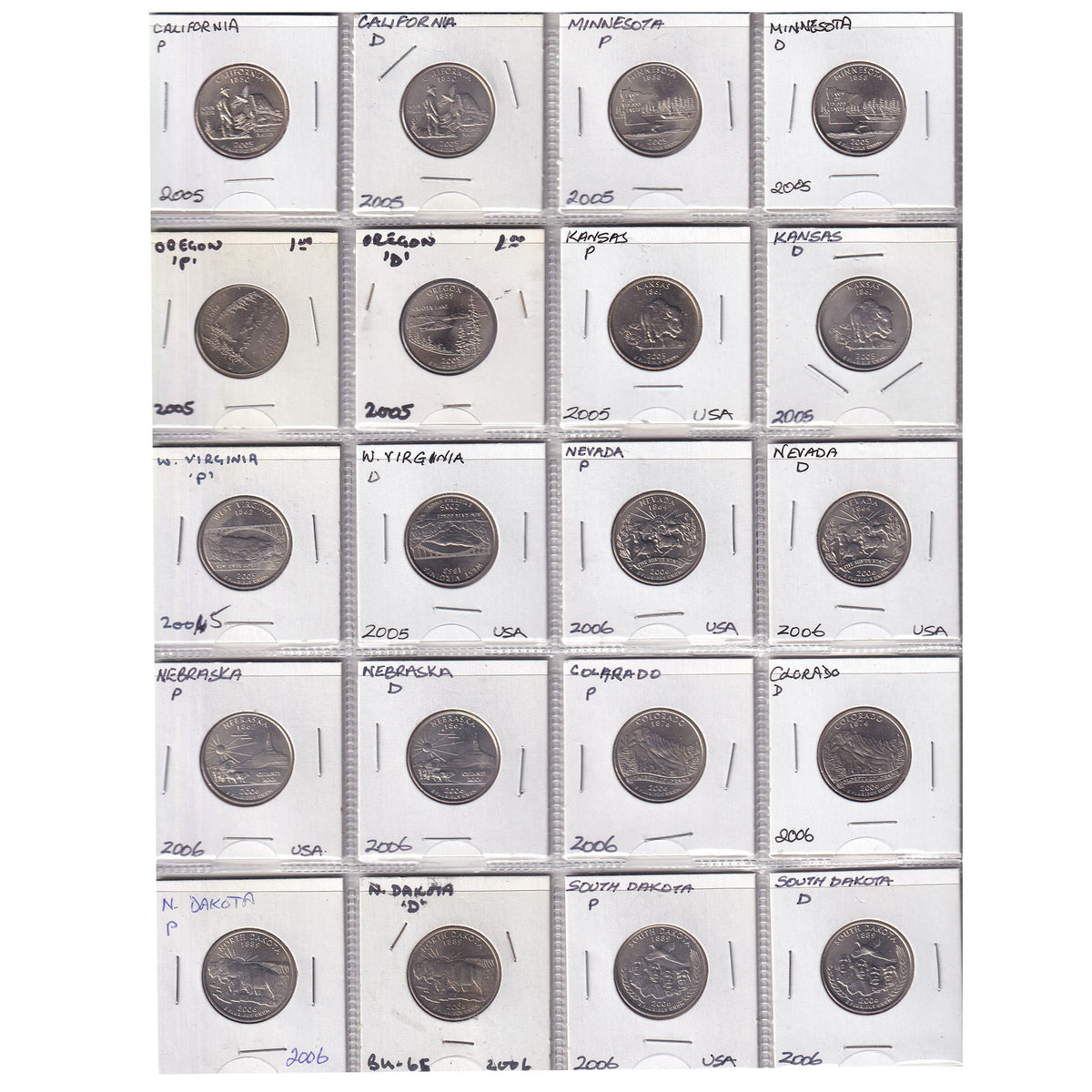 Estate Lot of 276x USA Quarters, Statehood, Territories & National Parks, in Pink Binder