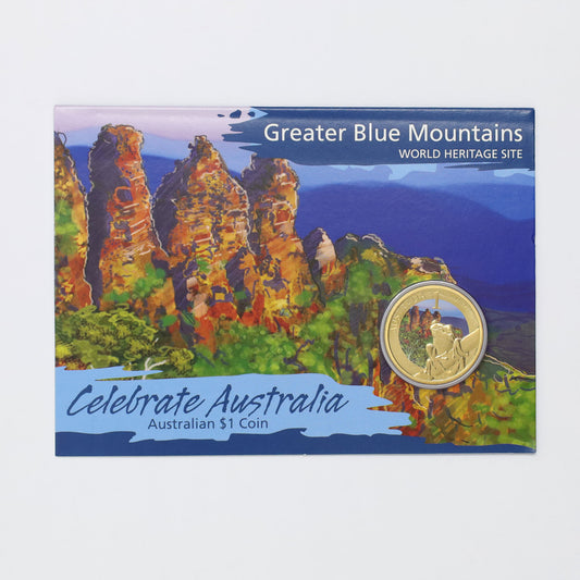 Australia 2010 $1 Celebrate Australia Greater Blue Mountains Coloured Coin